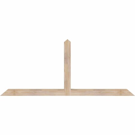 Ekena Millwork Portland Smooth Timber Gable Bracket, Douglas Fir, 72"W x 30"H x 3 1/2"D x 3 1/2"F, 10/12 Pitch GBW072X30X0404POR00SDF